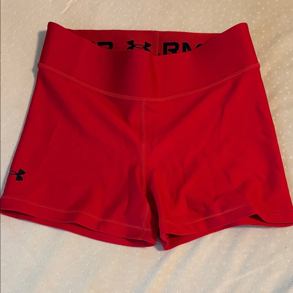 Under Armour Women's Bold Red Athletic Shorts